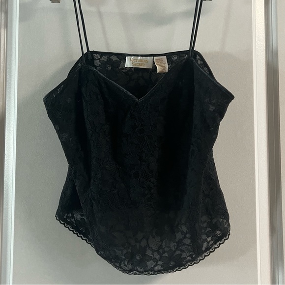 Victoria's Secret Other - Vintage gold label Victoria’s Secret black lace top